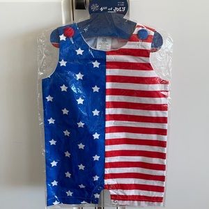 NWT 4th of July one piece size 6-12 mo